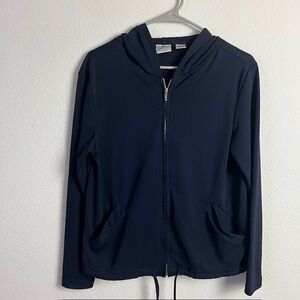 Jacqueline Ferrar Women's M Designer Full Zip Hoodie Drawstring‎ Athleisure
